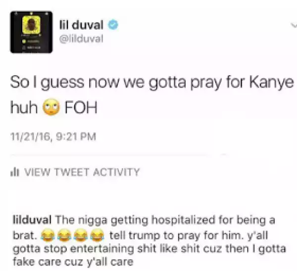 Lil Duval mocks Kanye West